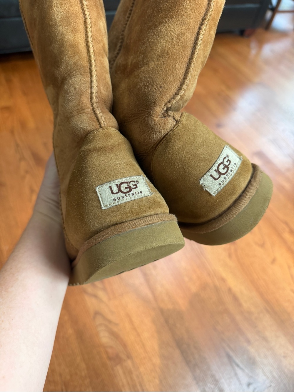 UGG Chestnut Suede Classic Tall Slippers - Chestnut
